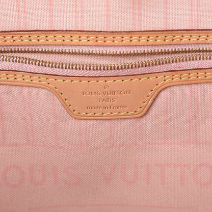 Louis Vuitton Damier Azur Neverfull MM Rose Ballerine 8 of 23
