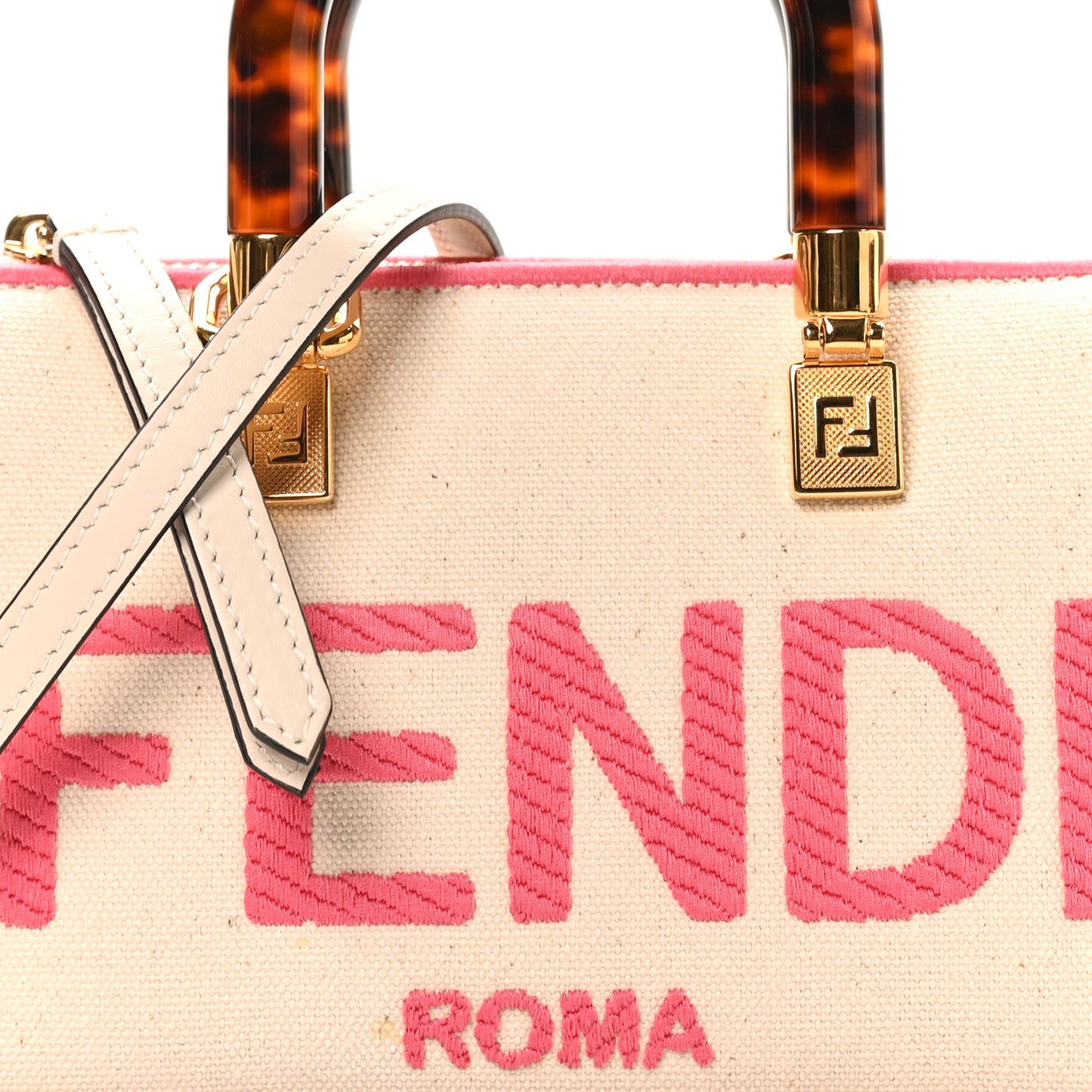 Canvas Vitello King Plexiglass Logo Embroidered Mini By The Way Top Handle Boston Bag Grezzo Pink Dalia
