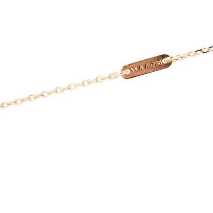 Van Cleef & Arpels 18K Rose Gold Carnelian Sweet Alhambra Heart Pendant Necklace 4 of 7
