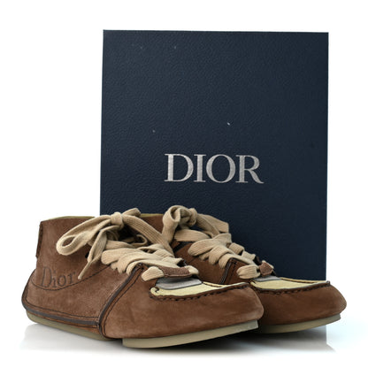 Christian Dior Nubuck Suede Calfskin Mens Roadie Lace Up Boots 42 Brown Beige 10 of 10