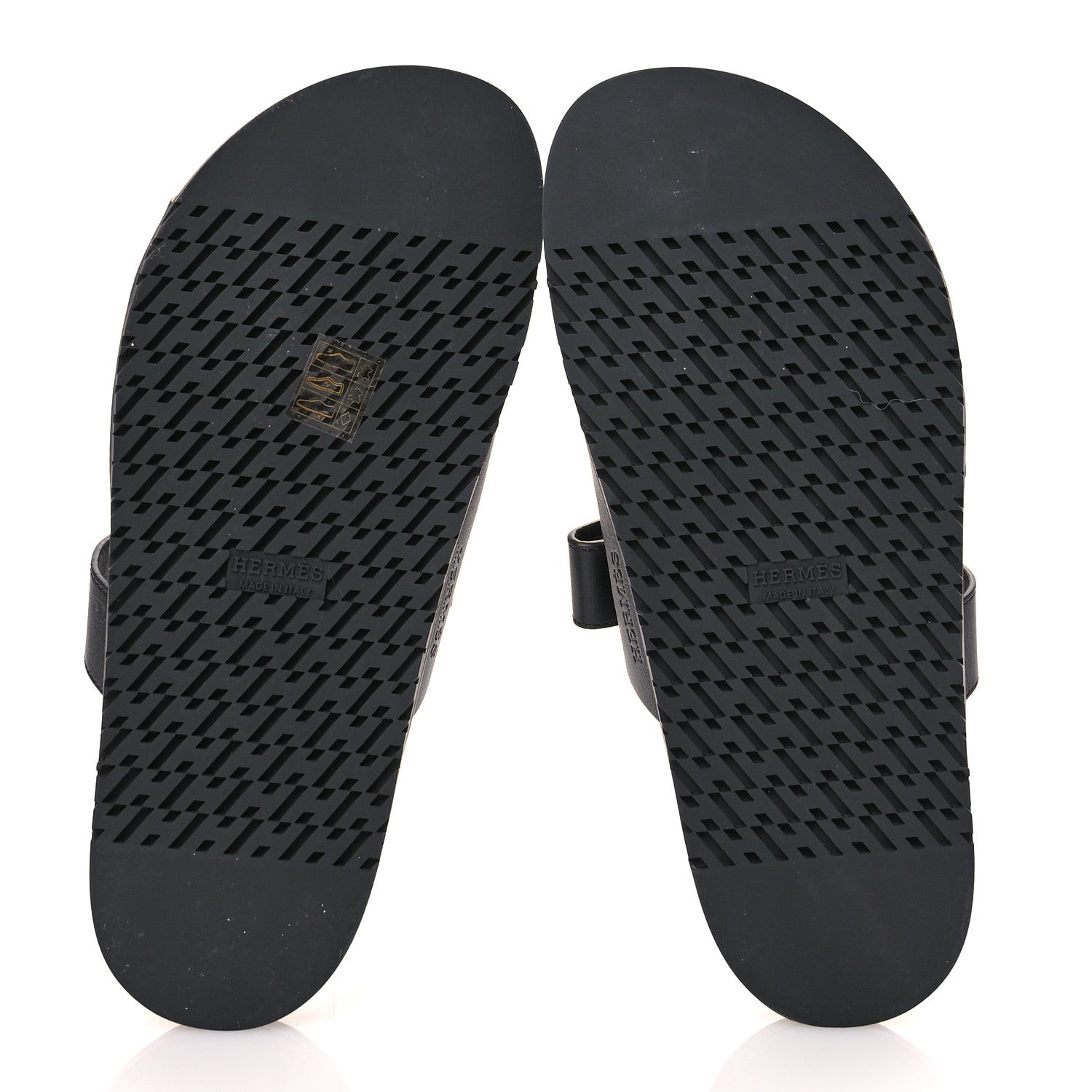 Hermes Calfskin Womens Chypre Sandals 41 Black 5 of 9