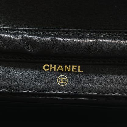 Chanel Patent Timeless CC Wallet On Chain WOC Black 6 of 7