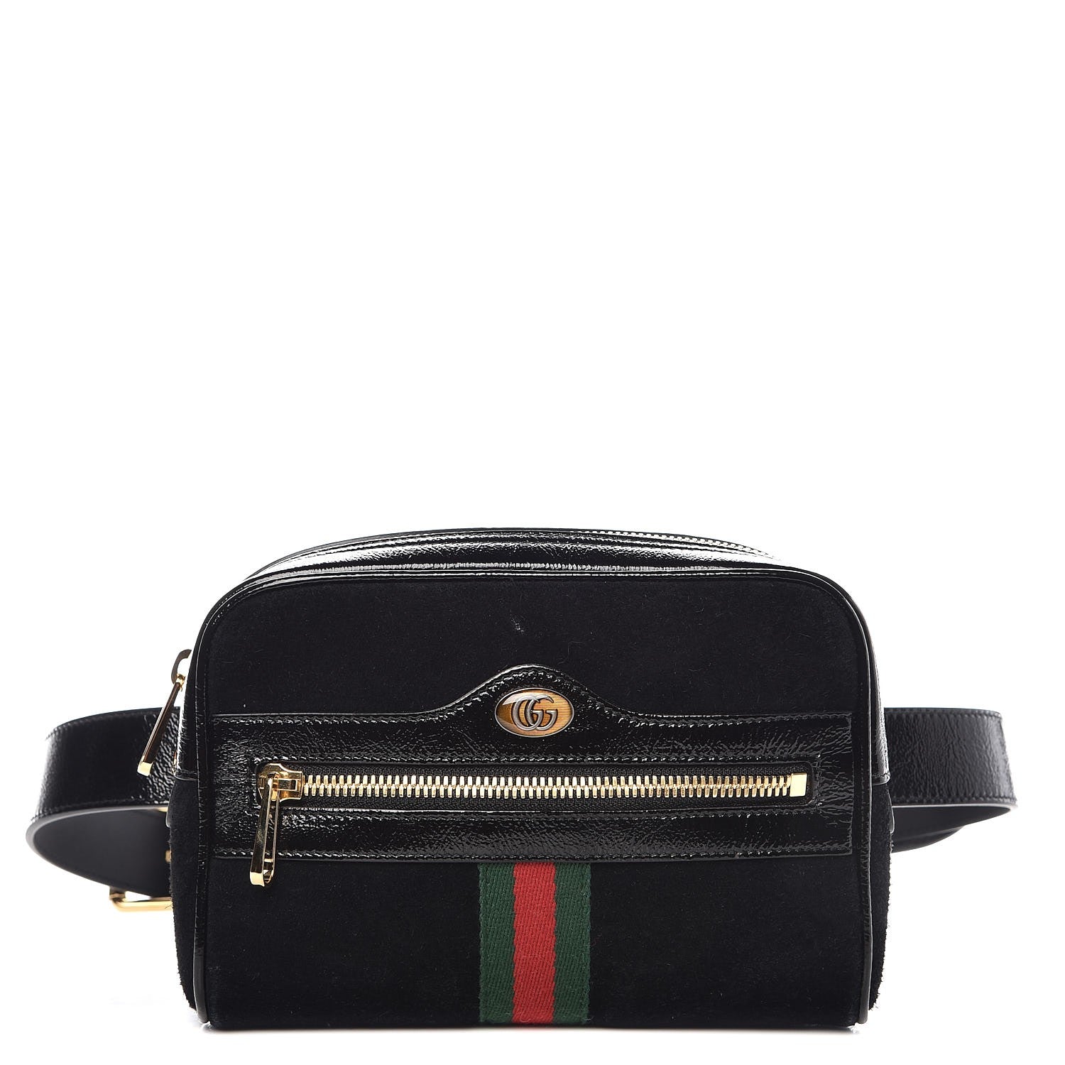Gucci Suede Small Ophidia Belt Bag 85 34 Black 1 of 9