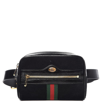 Gucci Suede Small Ophidia Belt Bag 85 34 Black 1 of 9