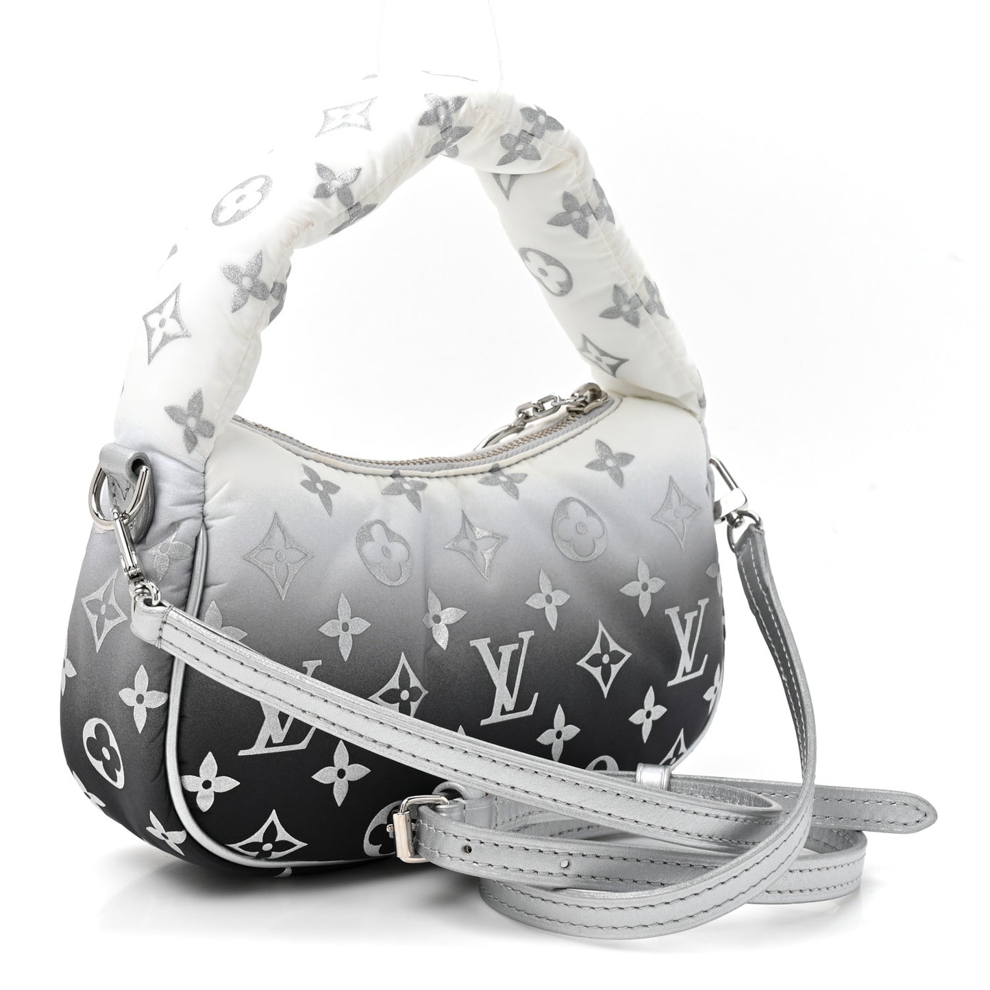 Nylon Monogram Gradient LV Snow Speedy Bandouliere 25 Frost