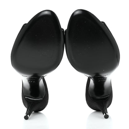Saint Laurent Denim La 16 Mule Sandals 37.5 Black 5 of 8