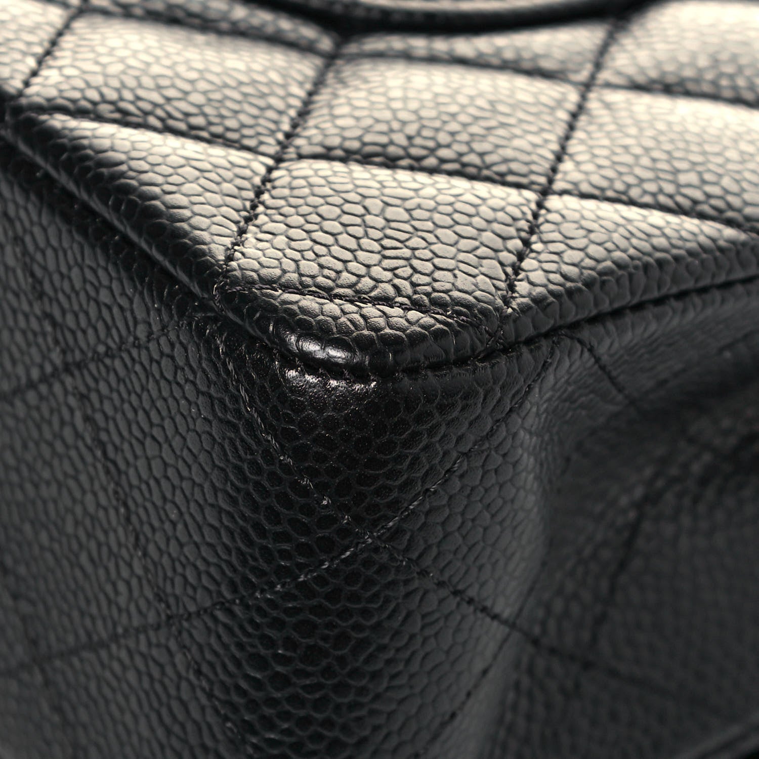 Chanel Caviar Quilted Medium Double Flap Black 12 of 14