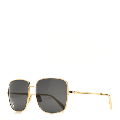 Celine Metal Rhinestone Triomphe Sunglasses Gold Smoke 1 of 8