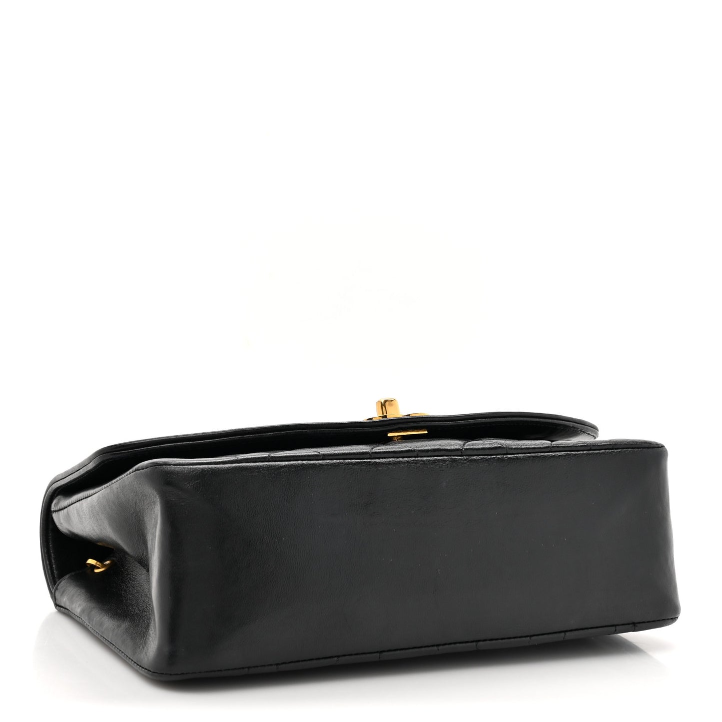 Lambskin Quilted Small Single Flap Black