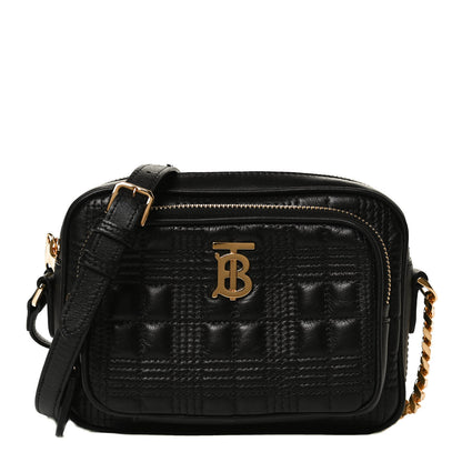 Burberry Lambskin Quilted Mini Camera Bag Black 1 of 11