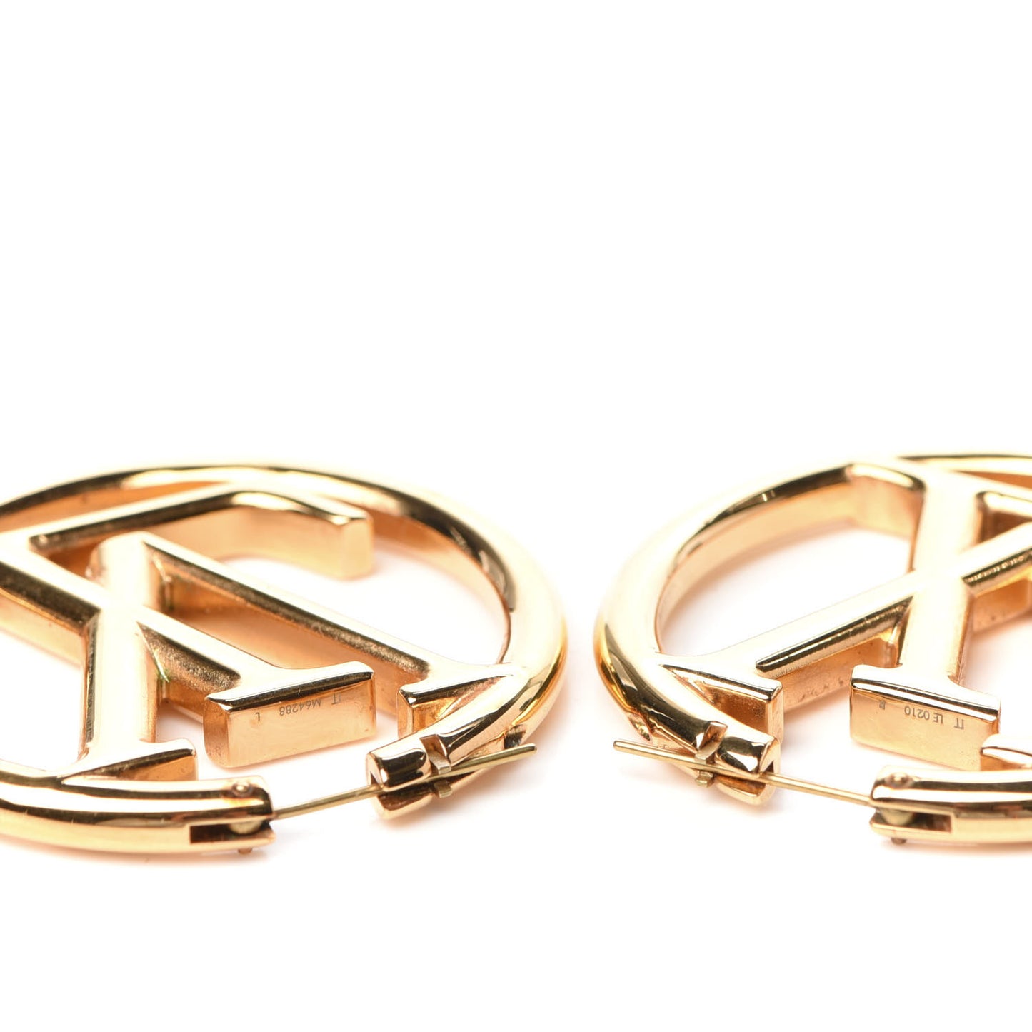 Metal Louise Hoop Earrings Gold