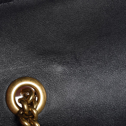 Gucci Calfskin Matelasse Studded Small Pearly GG Marmont Shoulder Bag Black 8 of 8