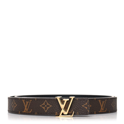Louis Vuitton Calfskin Monogram 20mm LV Iconic Reversible Belt 80 32 Black 1 of 5