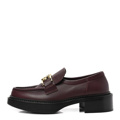 Louis Vuitton Calfskin Academy Loafers Burgundy 39 Burgundy 1 of 7