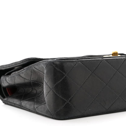 Chanel Lambskin Quilted Medium Double Flap Black 9 of 10