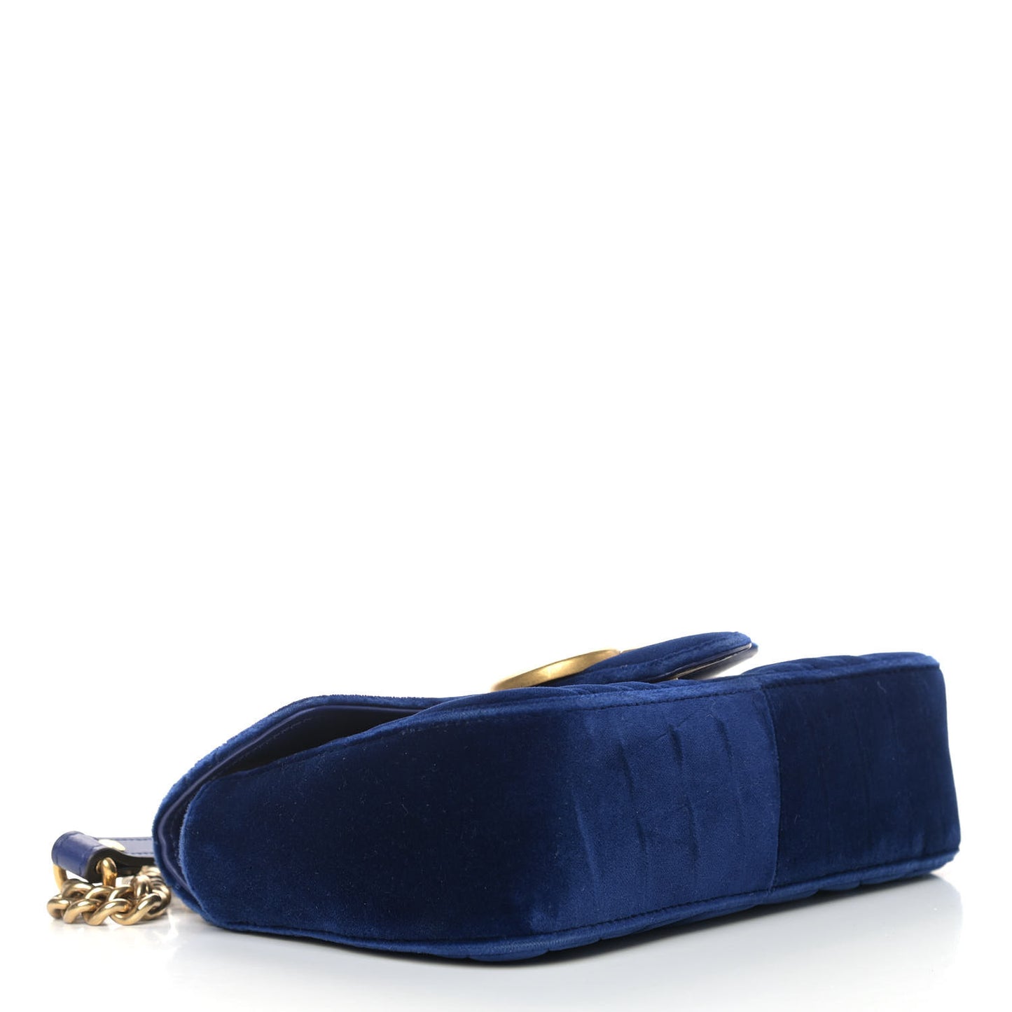 Velvet Matelasse Mini GG Marmont Shoulder Bag Cobalt Blue