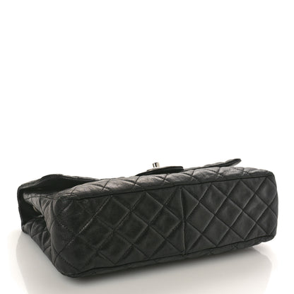 Chanel Washed Lambskin Quilted Bijoux Chain Jumbo Single Flap Black 4 of 12