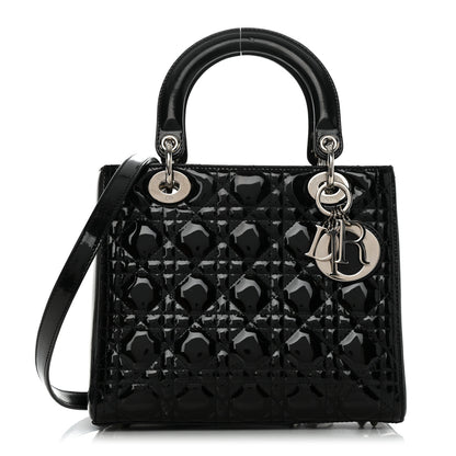 Christian Dior Patent Cannage Medium Lady Dior Black 1 of 10