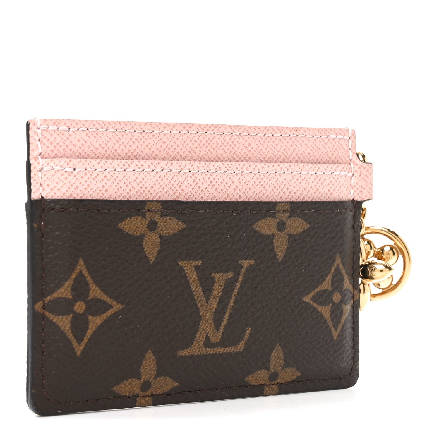 Louis Vuitton Monogram LV Charms Card Holder Rose Ballerine