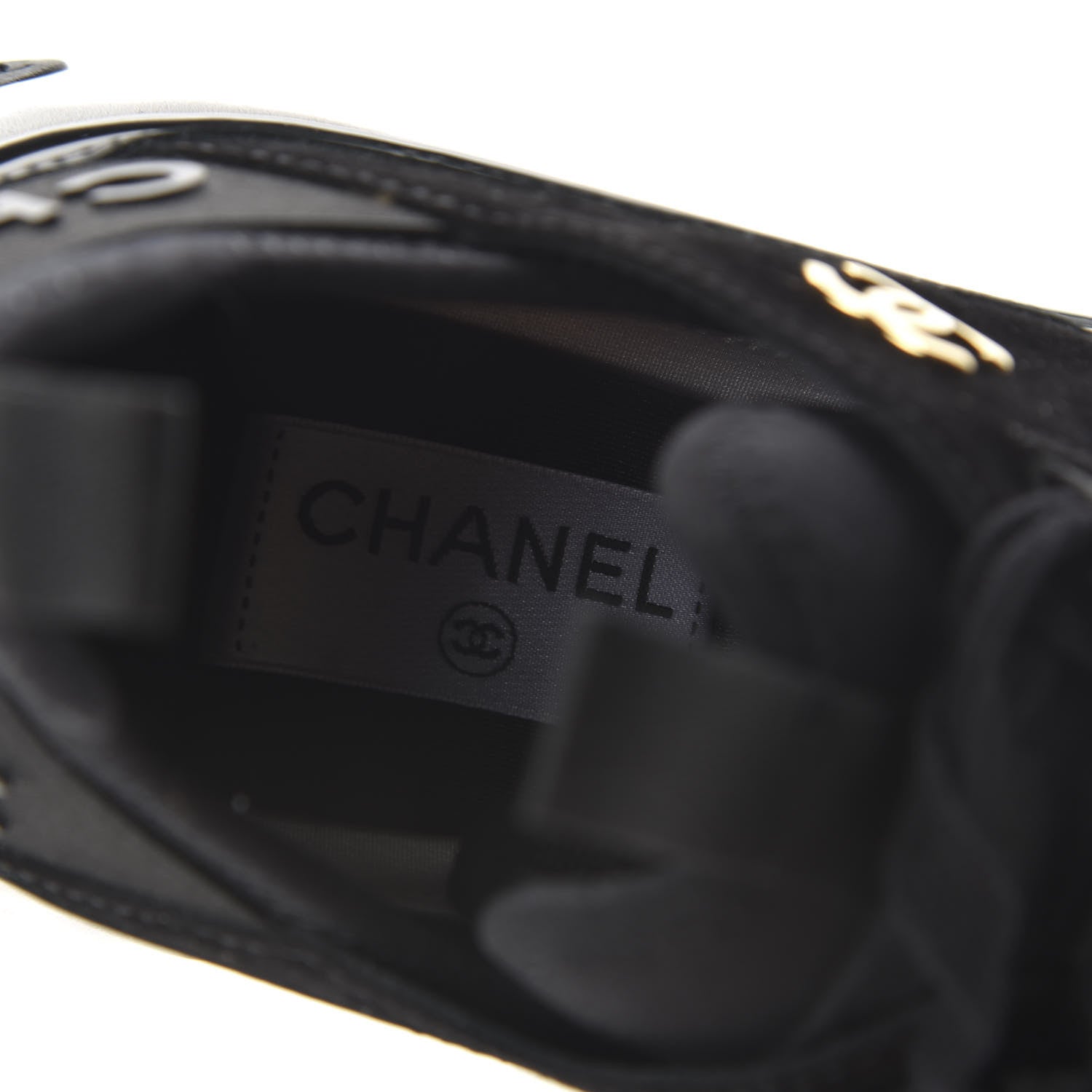 Chanel Fabric Calfskin Suede CC Sneakers 39 Black 7 of 9