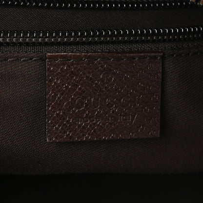 Gucci Monogram Web Medium Half Moon Hobo Dark Brown 6 of 10