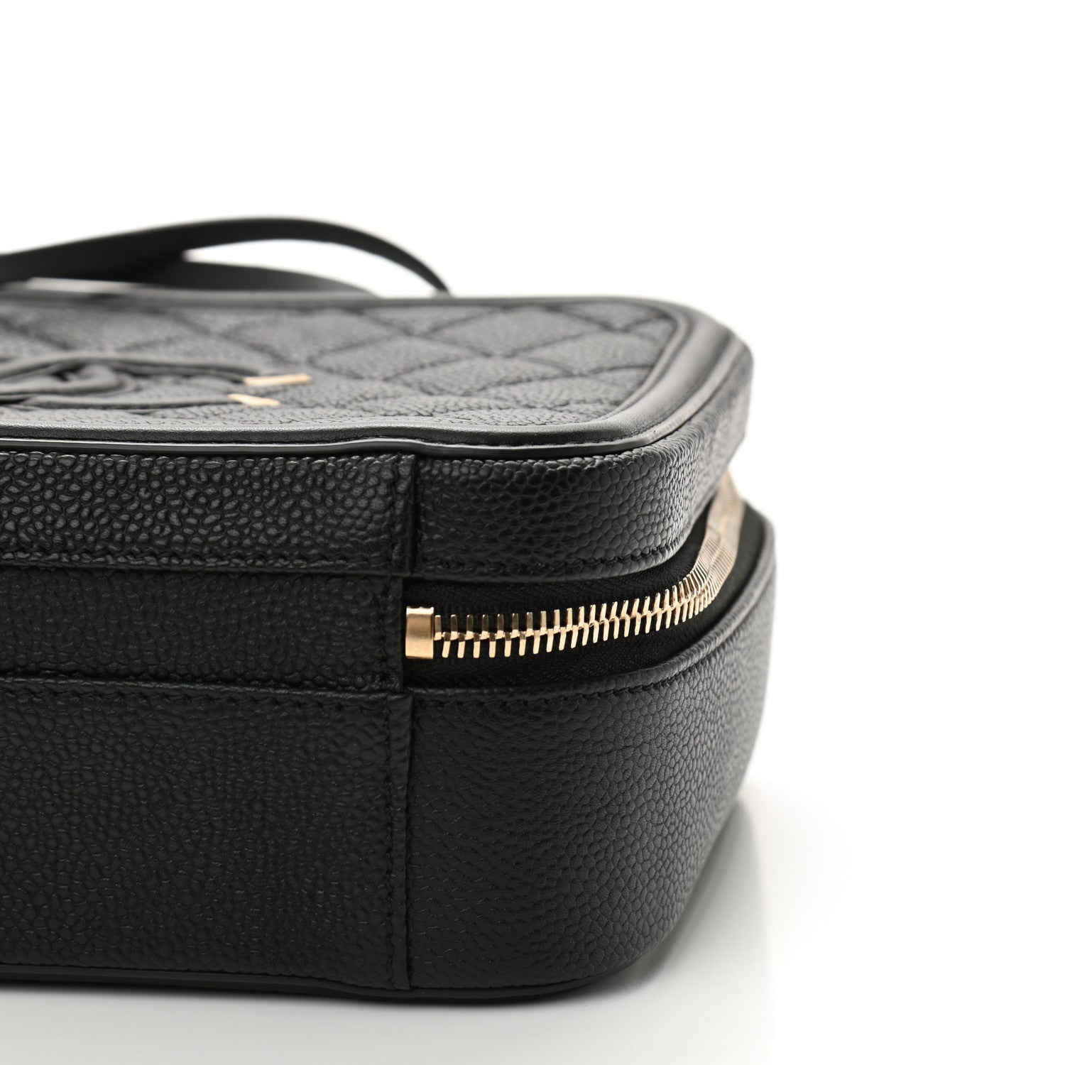 Chanel Caviar Quilted Medium CC Filigree Vanity Case Black 10 of 11