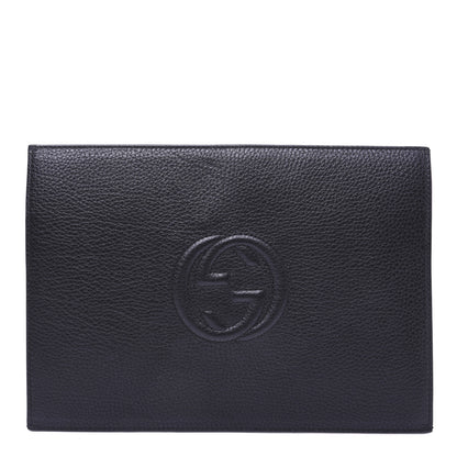 Gucci Pebbled Calfskin Soho Document Holder Black 13 of 15