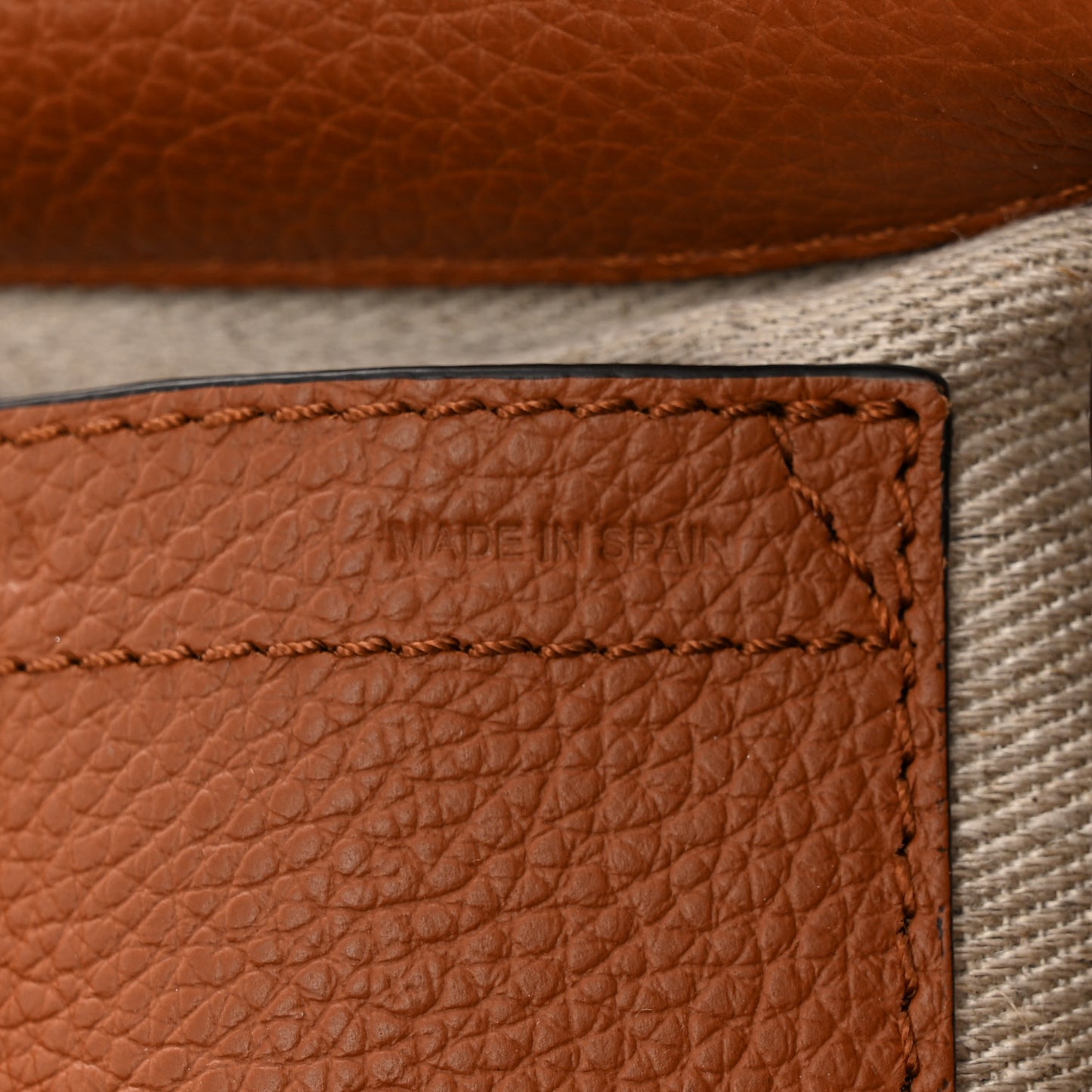 Grained Calfskin Small Marcie Saddle Bag Tan