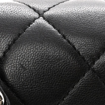 Chanel Lambskin Quilted Medium Double Flap Black 18 of 20