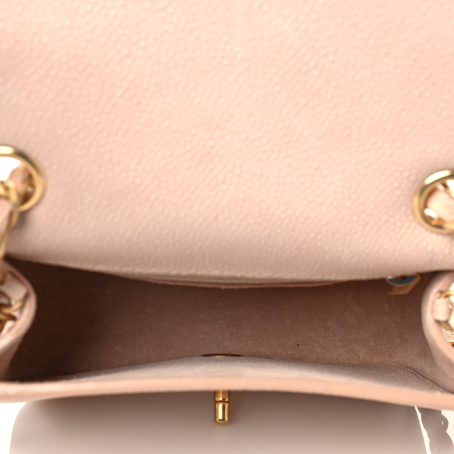 Chanel Grained Calfskin Mini Square Classic Pure Flap Nude 6 of 9