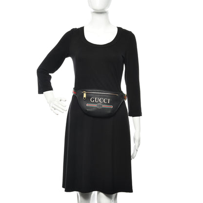 Gucci Grained Calfskin Small Logo Belt Bag Black 2 of 10