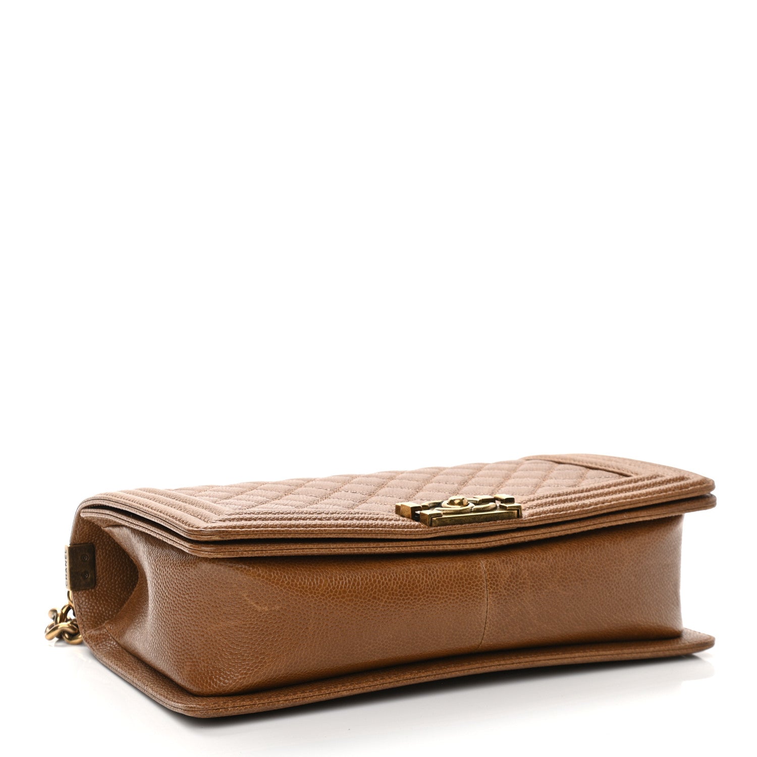 Chanel Caviar Quilted New Medium Boy Flap Light Brown 3 of 11