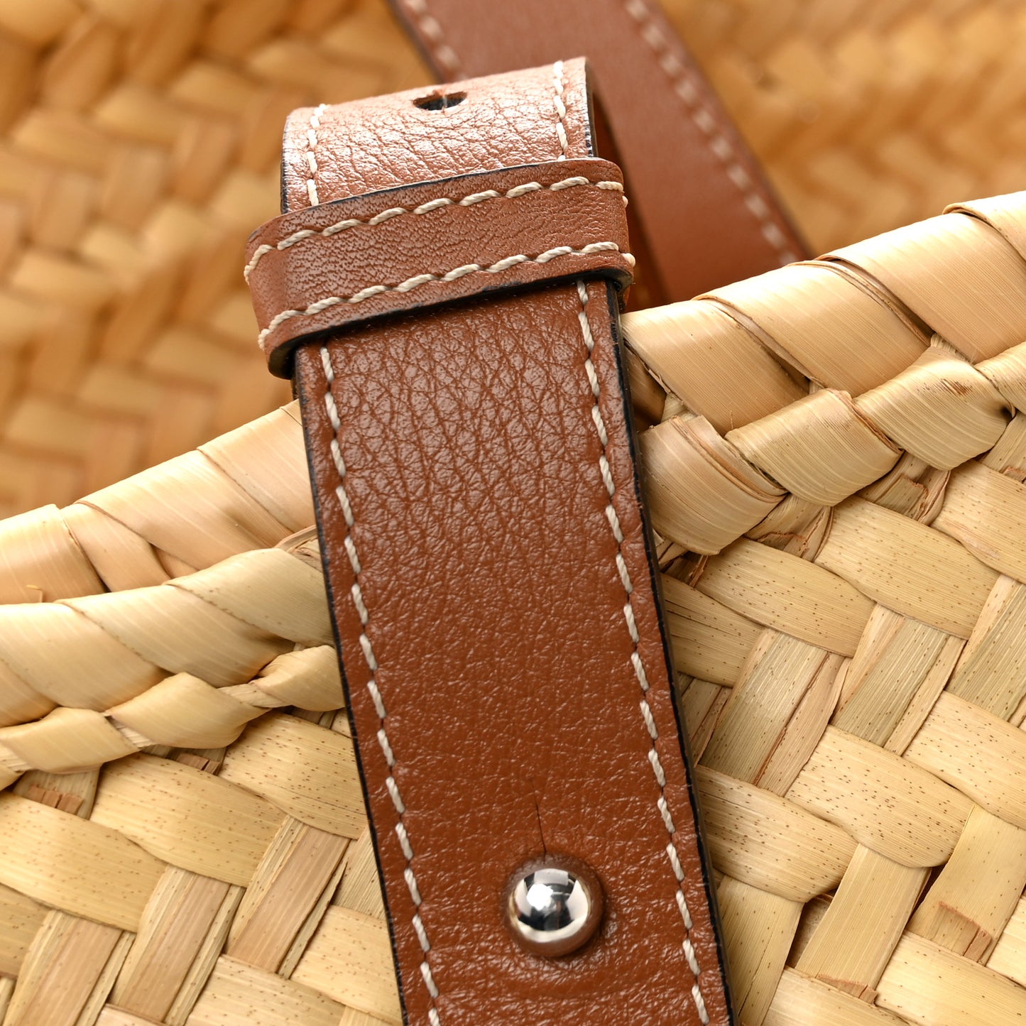 Raffia Large Basket Tote Bag Natural Tan
