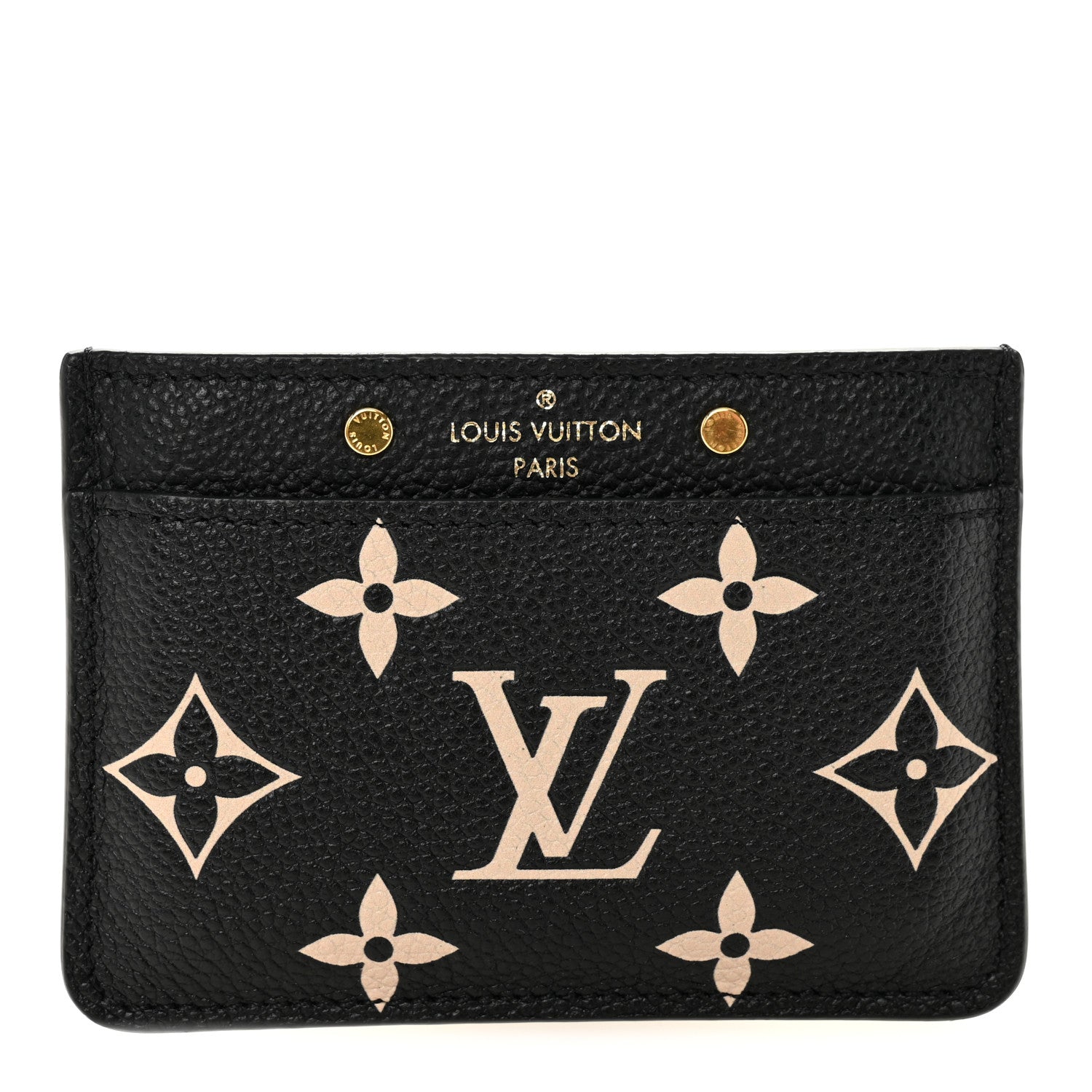 Louis Vuitton Empreinte Card Holder Black Beige 1 of 7