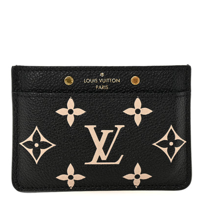 Louis Vuitton Empreinte Card Holder Black Beige 1 of 7