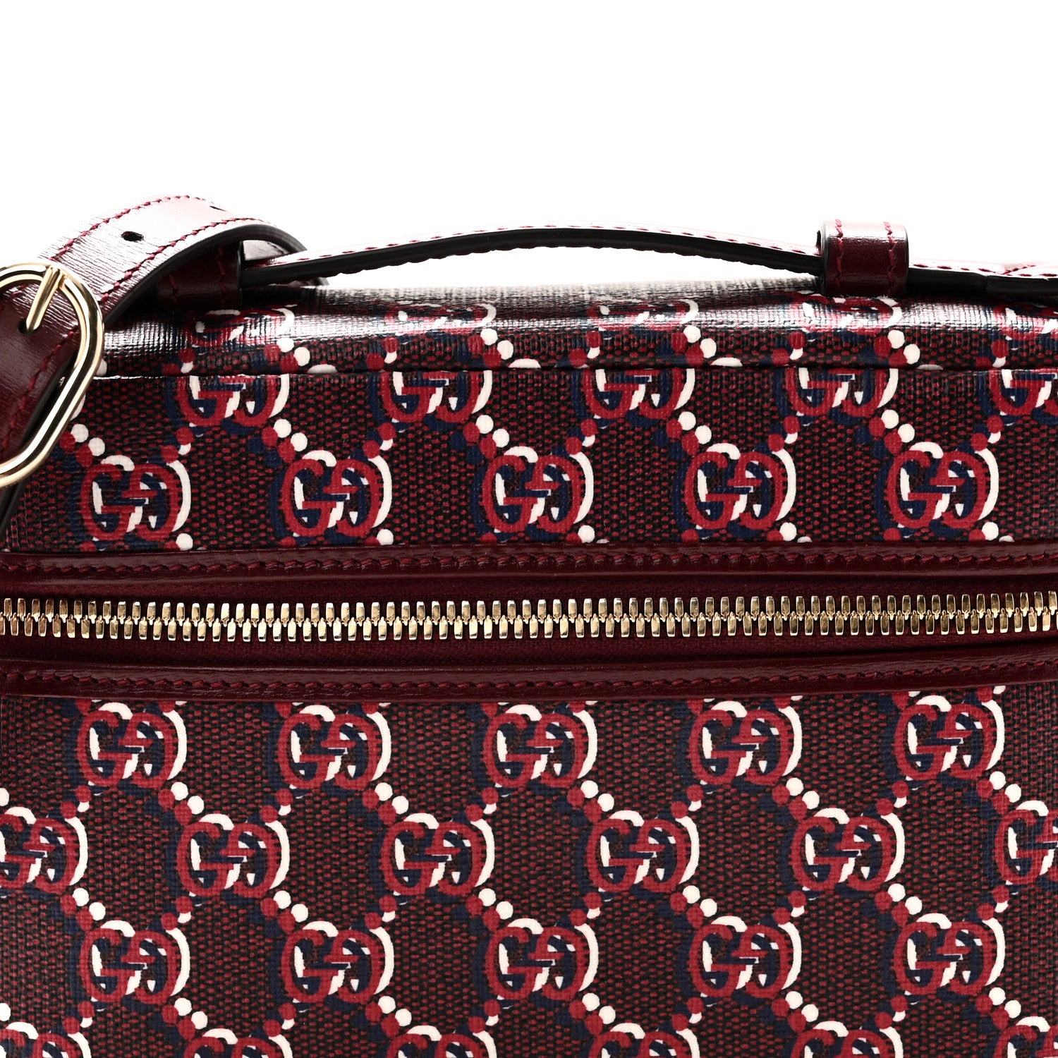 Gucci GG Shadow Supreme Canvas Mini Crossbody Bag Rosso Ancora Red 7 of 9