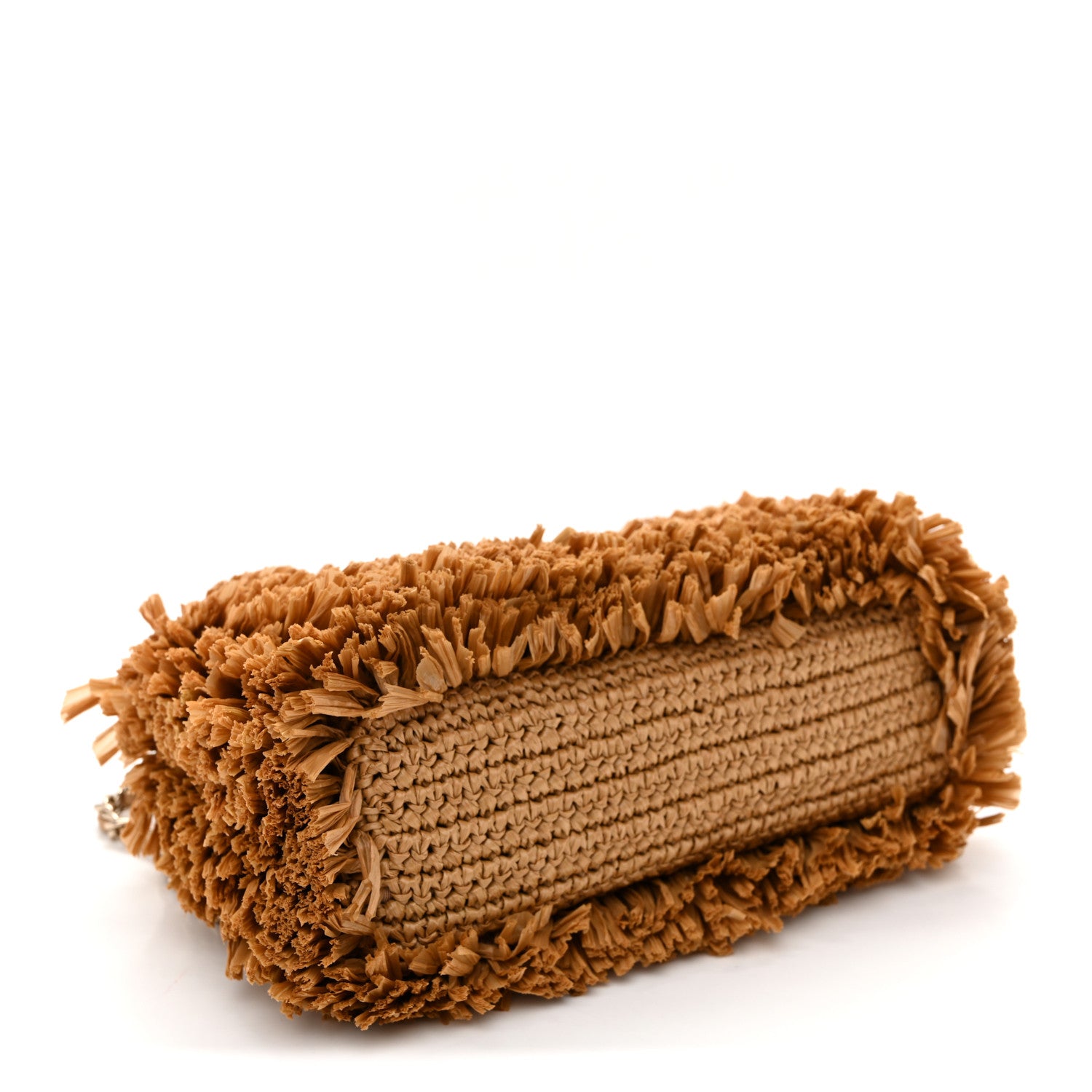 Chanel Raffia Fringe Nano Kelly Shopper Dark Beige 4 of 11