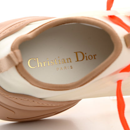 Christian Dior Neoprene Rubber Womens D-Connect Sneakers 38.5 White Beige 7 of 12