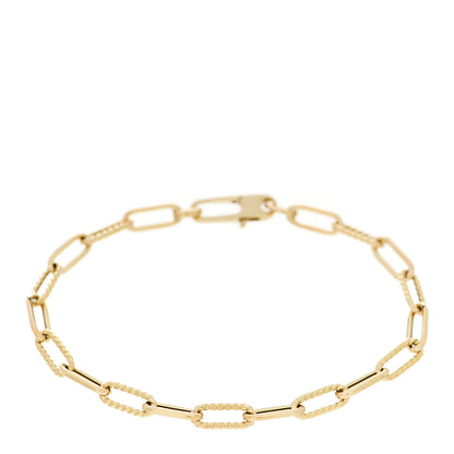 Roberto Coin 18K Yellow Gold Fluted Paper Clip Link Bracelet 1 of 3