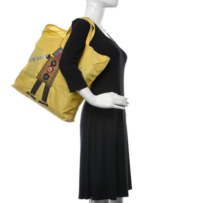 Prada Tessuto Nylon Tote Yellow 2 of 9