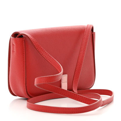 Celine Grained Shiny Calfskin Strap Clutch Scarlet 3 of 18