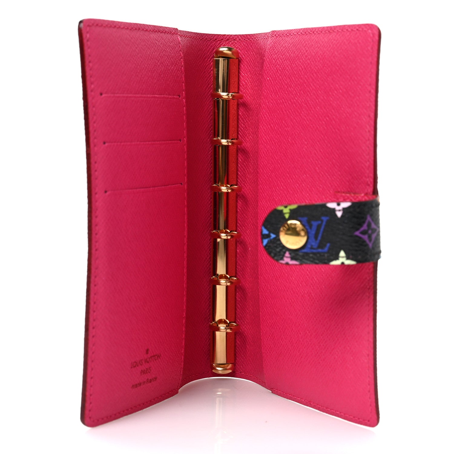 Louis Vuitton Monogram Multicolor Small Ring Agenda Cover Black Grenade 5 of 6