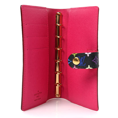 Louis Vuitton Monogram Multicolor Small Ring Agenda Cover Black Grenade 5 of 6