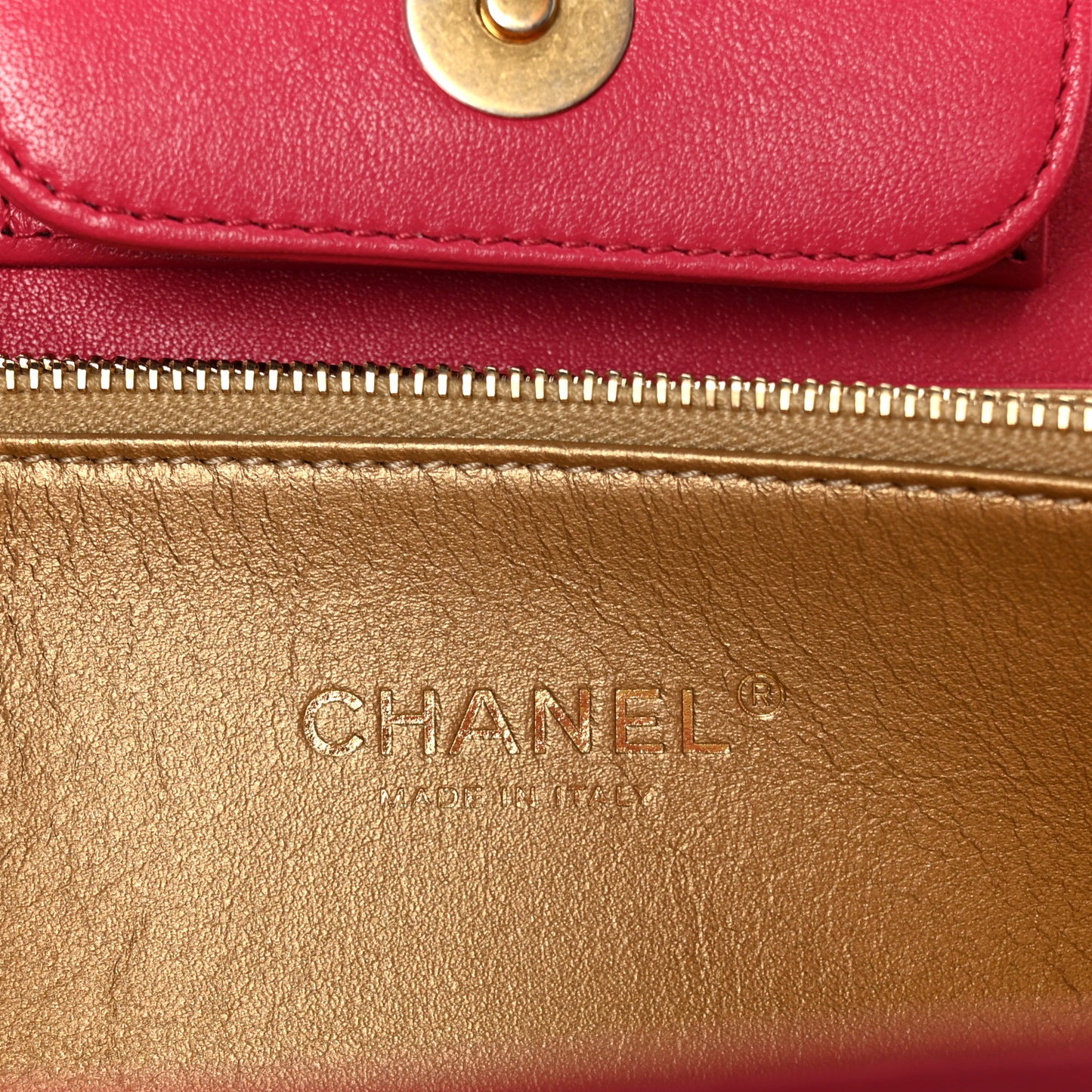Lambskin Quilted Coco Midnight Clutch Dark Pink