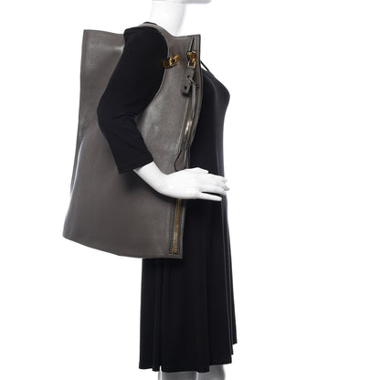 Tom Ford Calfskin Large Alix Padlock Zip Shoulder Bag Graphite 2 of 13