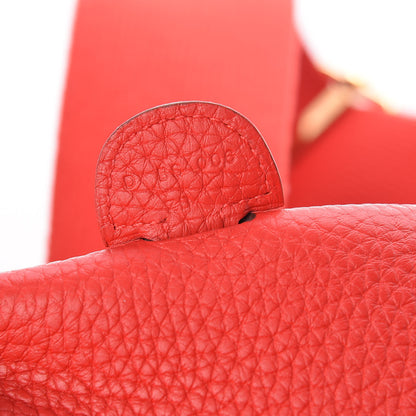 Hermes Taurillon Clemence Evelyne III PM Rouge De Coeur 10 of 12