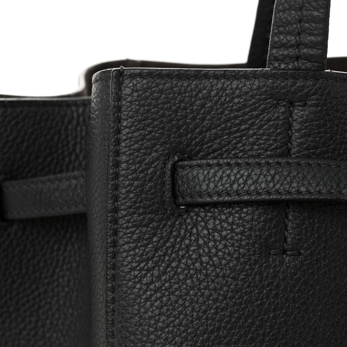 Soft Grained Calfskin Small Belt Cabas Phantom Grey