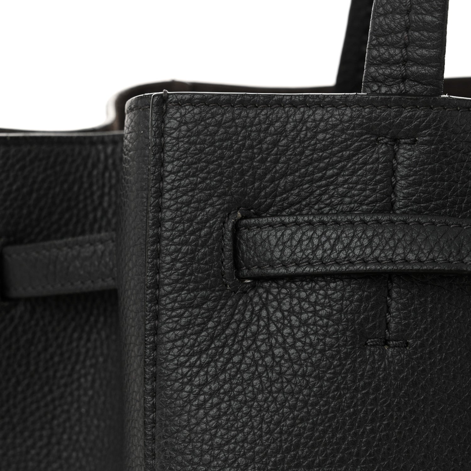 Celine Soft Grained Calfskin Small Belt Cabas Phantom Grey 13 of 14