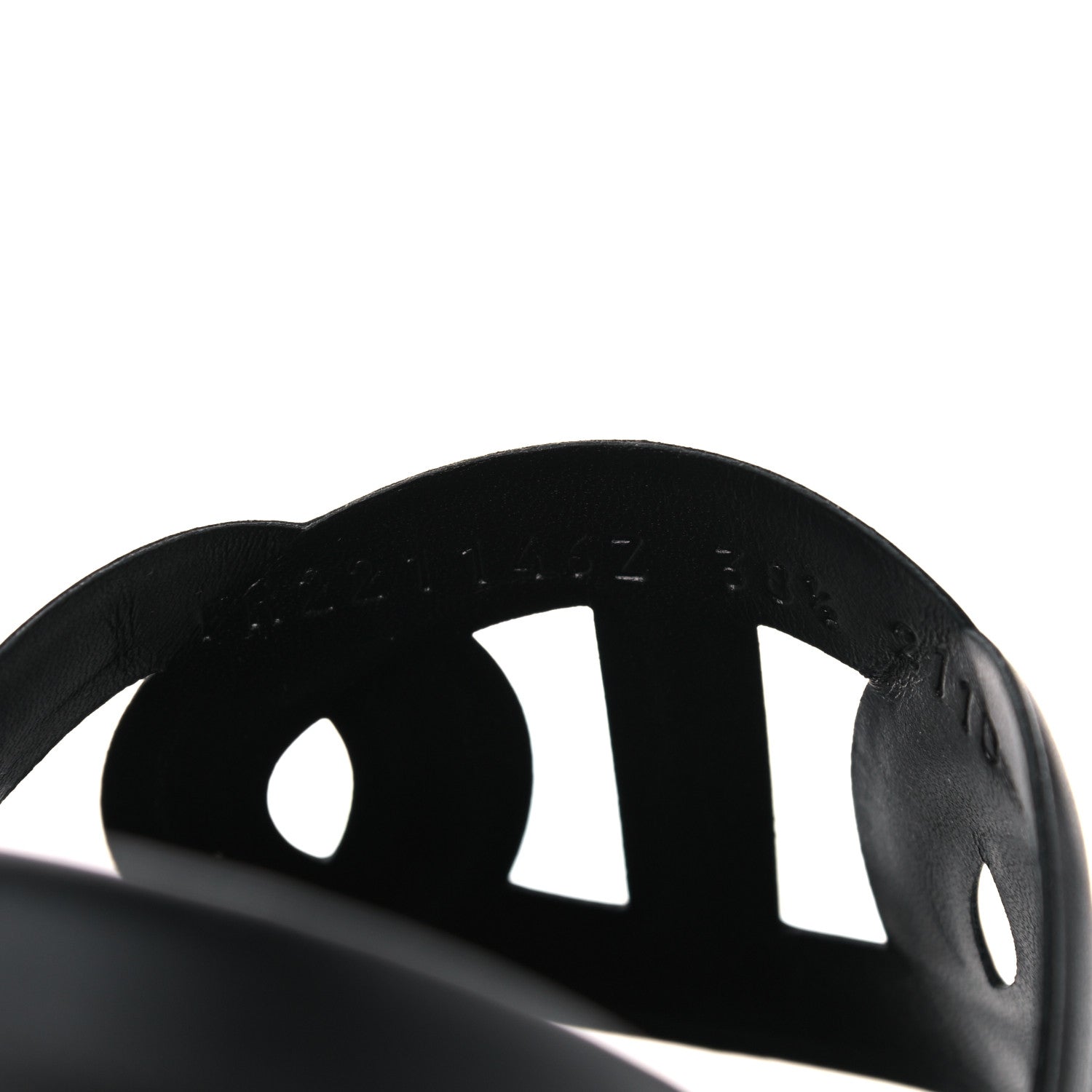 Hermes Nappa Womens Extra Sandals 38.5 Black 8 of 9