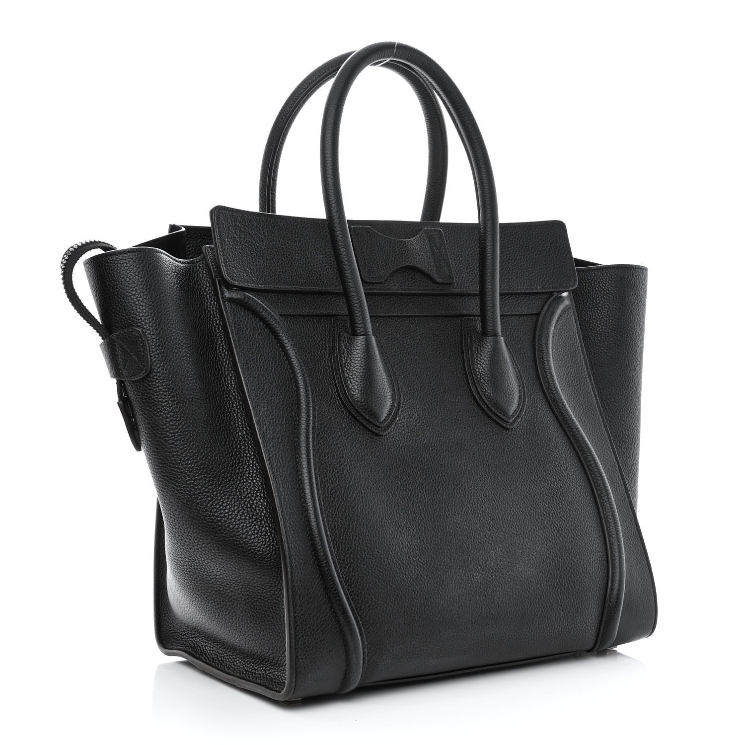 Celine Drummed Calfskin Mini Luggage Black 3 of 9
